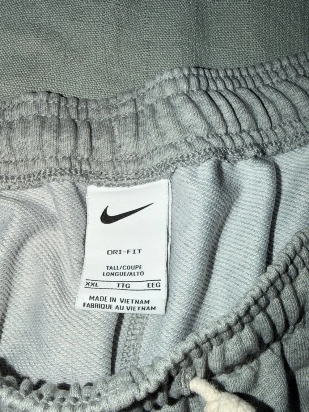 Nike Light Gray Heather Joggers with White Swoosh